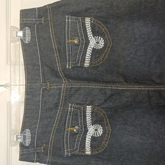 Hip Jeans 5-pocket dark denim jean maxi skirt - 9 - stonewash black - Picture 4 of 7